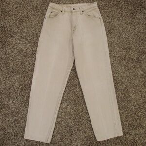 Levi's Vintage 80s Orange Tab Jeans Men 30x29 Beige 550 Relaxed Tapered Made USA